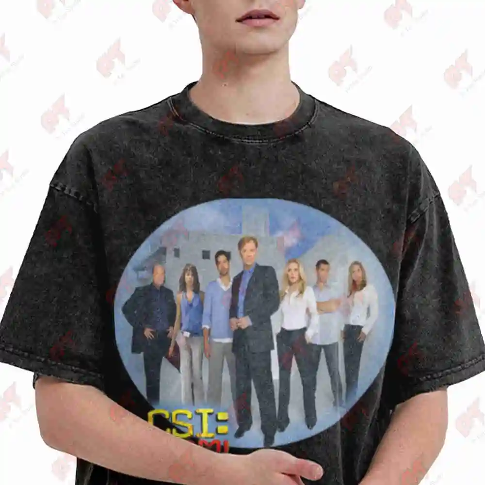 CSI Miami Cast Vintage Washed Tee Pure Cotton T-Shirt