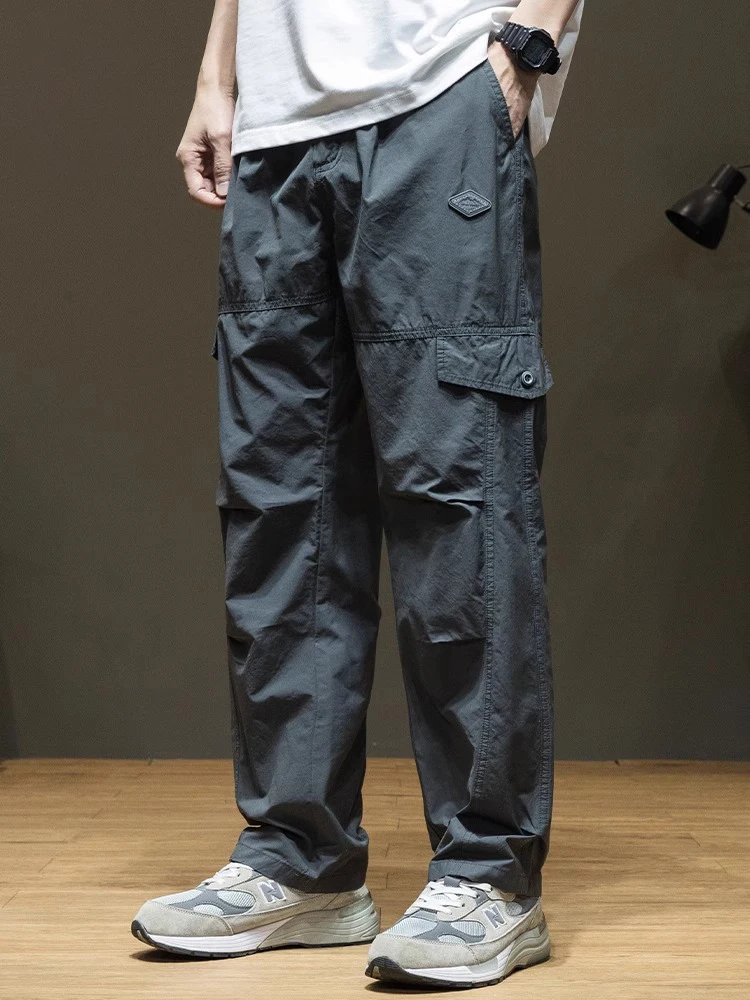 

Мужские функциональные брюки прямого кроя для активного отдыха, быстросохнущие, свободные, повседневные, летние, молодежные, для активного образа жизни