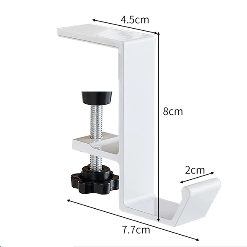 AA89-suporte de gancho de suspensão de armazenamento de borda de mesa ajustável para escritório em casa para armazenar fones de ouvido de jogos para armazenar mochilas