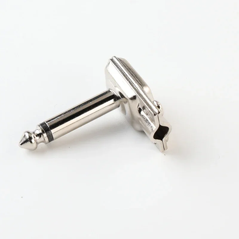 Pro C 1/4 Mono TRS/TS 6.35mm Low cover Black Covers Nickel-plated Screw Copper Rod Right Angle Plug For guitar Patch Cable