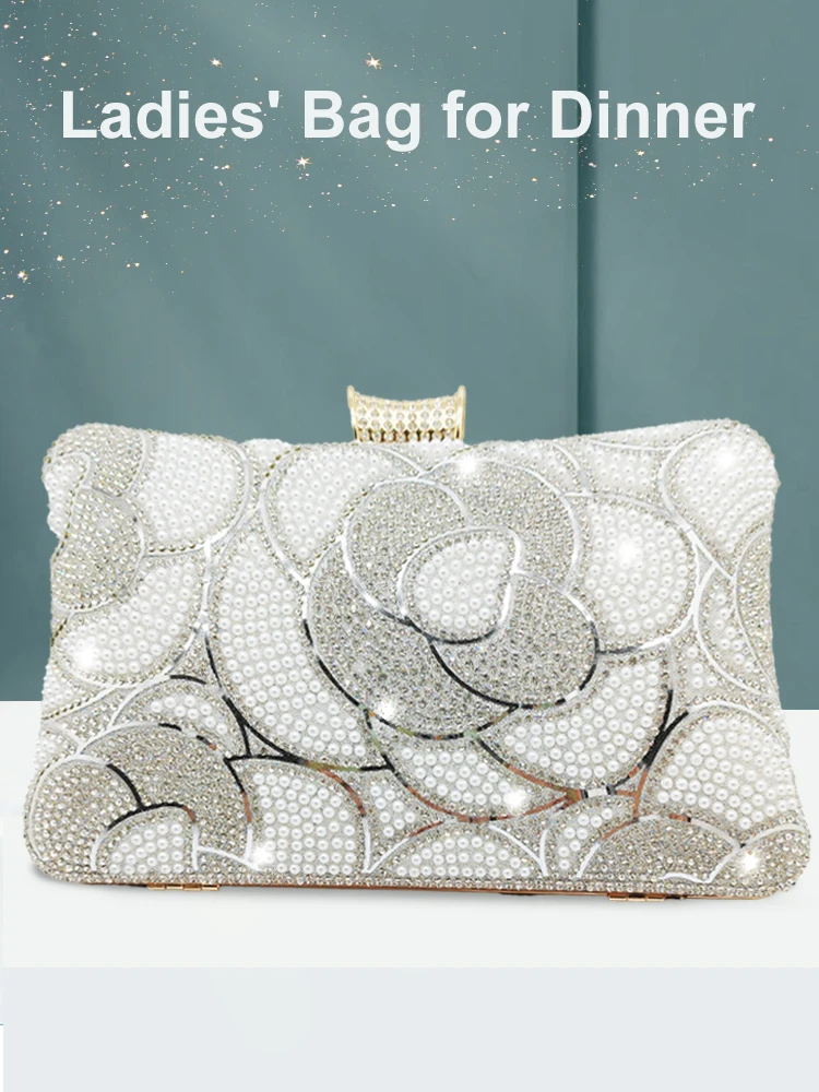 Impreza bankietowa brokatowe torebki moda eleganckie kryształowe ślubne kopertówki luksusowe Rhinestone damskie wieczorowe kopertówki