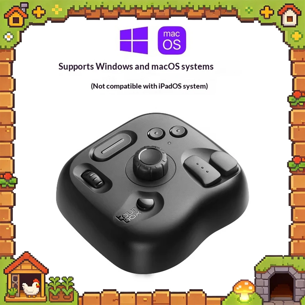 

TourBox Lite Office Keyboard Efficient Management Of Materials Drawing Keyboard Dual Channel Bluetooth Plug Wire Pc Accessories