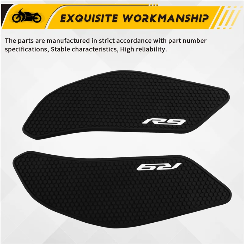 

AT92-Motorcycle Tank Protector Anti-Slip Stickers Decal Knee Grip Tank Pad For Yamaha YZF R9 YZF-R9 2025-