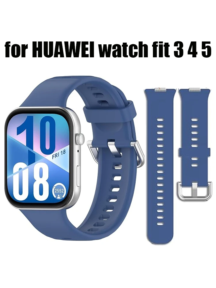 Bands for Huawei Watch Fit 5/4/3/Pro Strap Sport original Silicone Bracelet belt Correa Huawei Fit 5 pro smartwatch Accessories