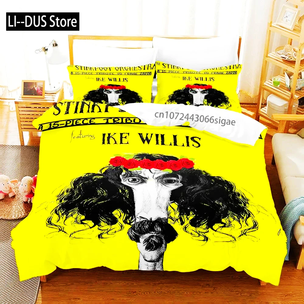 

Frank Zappa Boys Bedroom Bedspread Single Twin Full Queen King Size Aldult 3D Bedding Set 2024 Quilt Cover Pillowcase