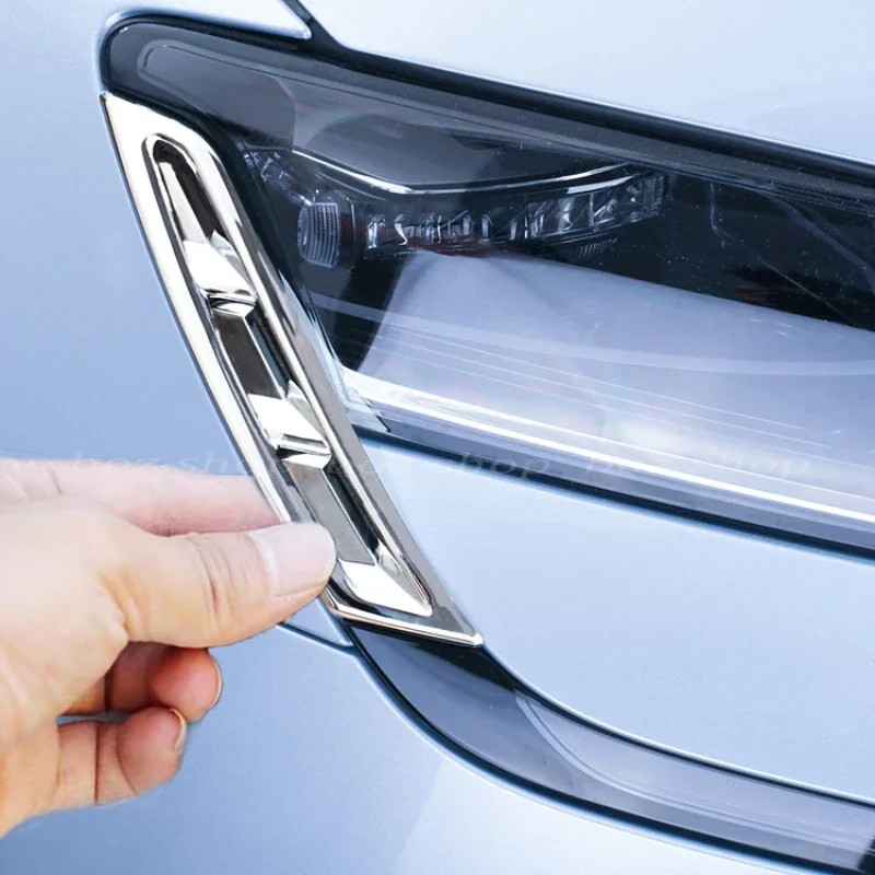 For BYD Seal EV Headlight Side Trim Machine Cover Trim Light Eyebrow Bright Strip Sticker Body Special Modification Parts