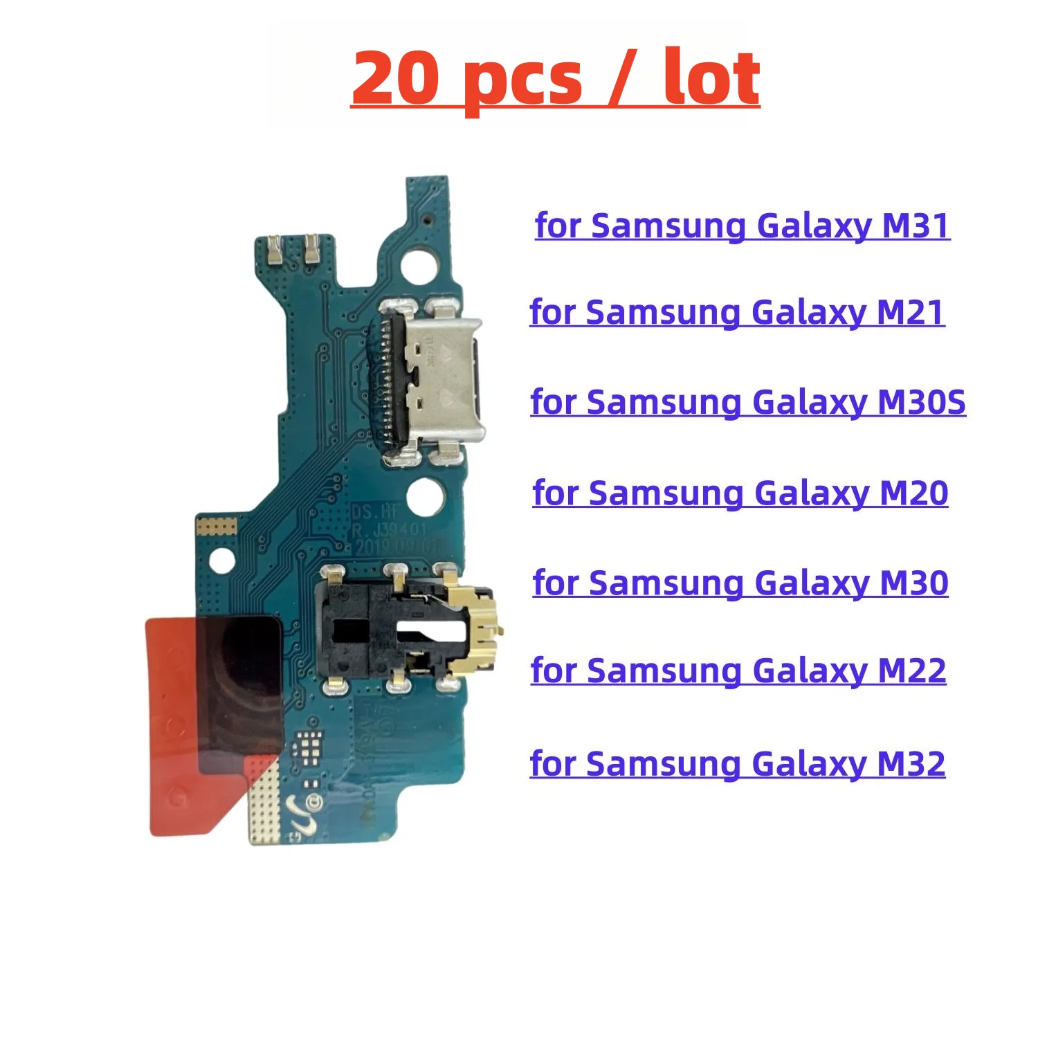 

20 Pcs/Lot USB Charger Dock Connector Board Charging Port Flex Cable For Samsung Galaxy M31 M21 M30 M30S M20 M22 M32