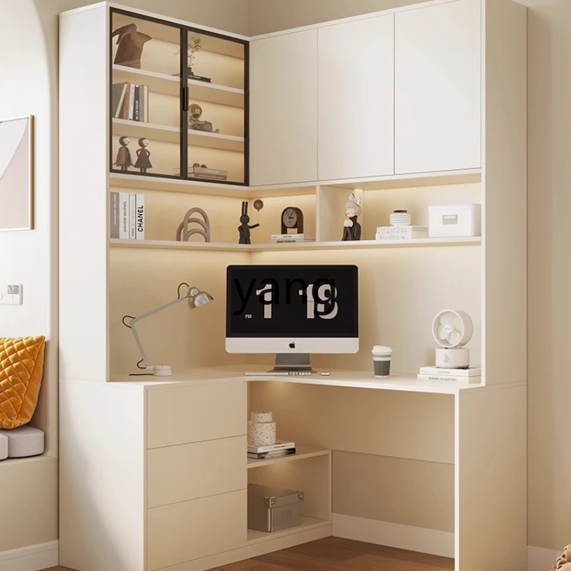 

LMM overall combination solid wood computer desk household bedroom study table explosion new bookshelf
