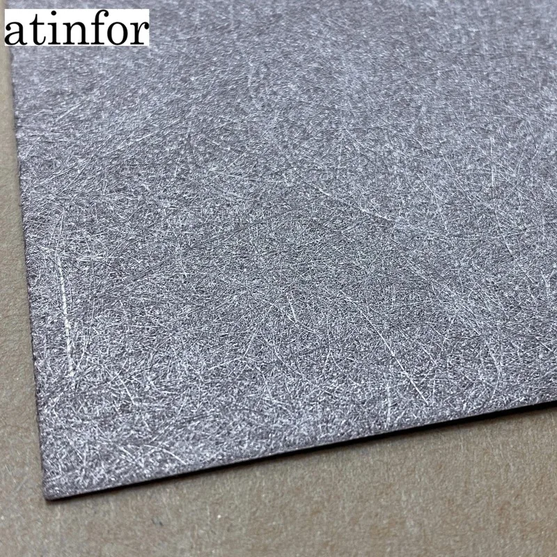 atinfor 100x100x1.0mm Thick High Purity Titanium Fiber Paper Gas Diffusion Layer Fiber Sintered Ti Felt  for Fuel Cell Research