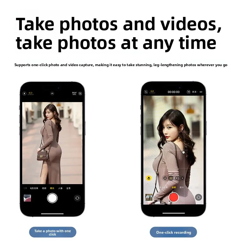 Telecomando Bluetooth a pulsante singolo per selfie - Riprese foto e video wireless. Operazione con un clic,