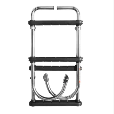 أجزاء القارب 4 خطوات سلم القارب للطي سلم الصعود للقوارب البحرية العائمة #3