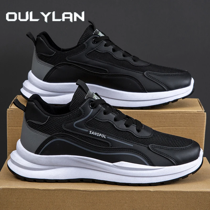 

Oulylan мужская удобная легкая обувь для бега, износостойкие кроссовки на мягкой толстой подошве, уличная противоскользящая повседневная спортивная обувь