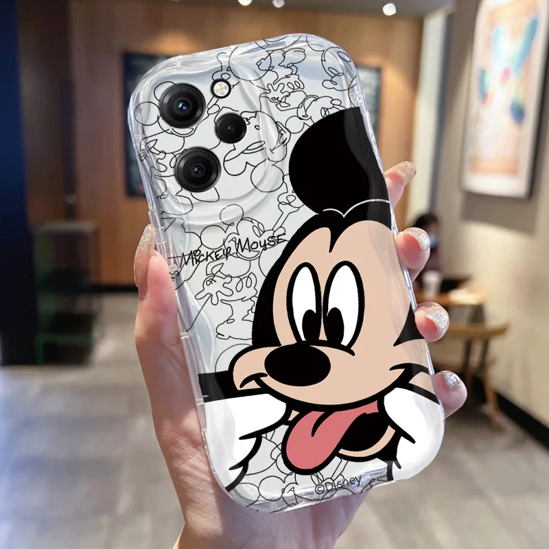 Disney Mickey Minne Cream Phone Case For Xiaomi Redmi A1 2 3 9 10 12 13 i A AT C T X K30 40 50 S Pro Funda Shell Soft Cover Capa