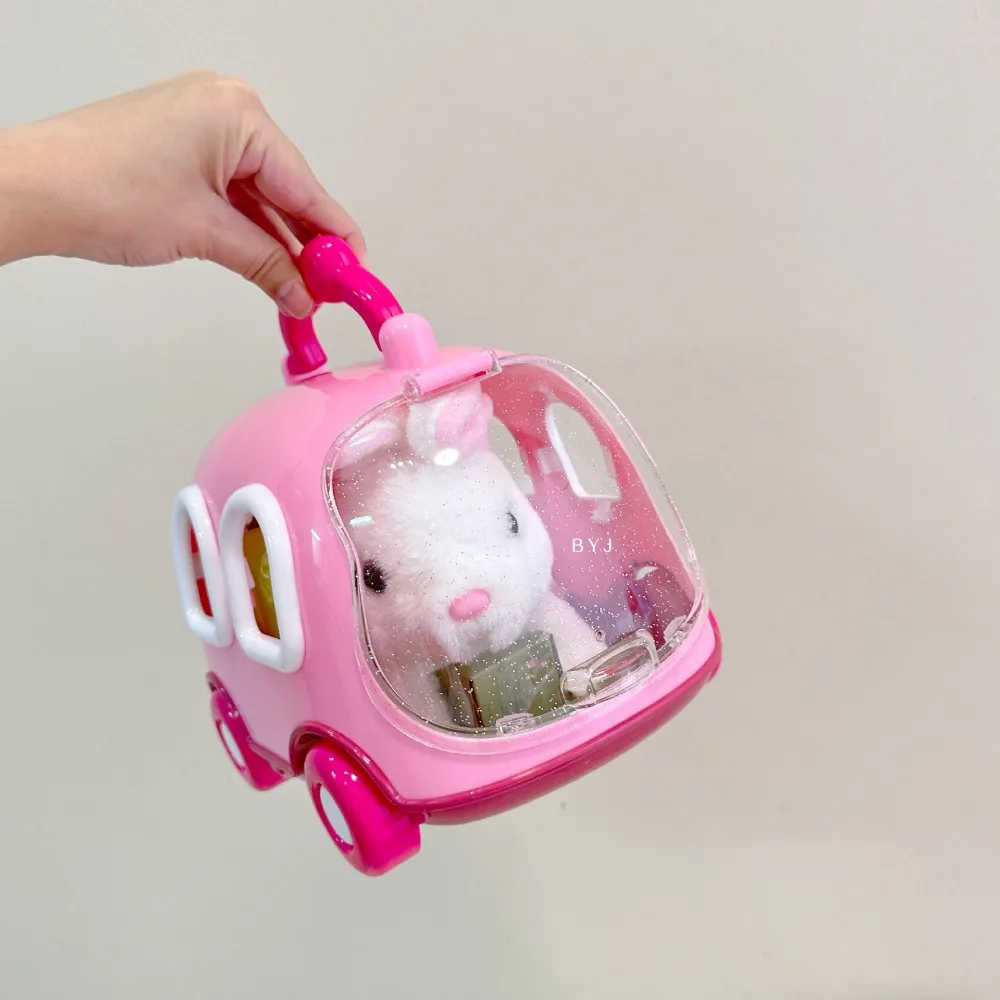 

Новые электрические интерактивные плюшевые игрушки: ходячий кролик в клетке для кормления, имитация животного, подарок для детей