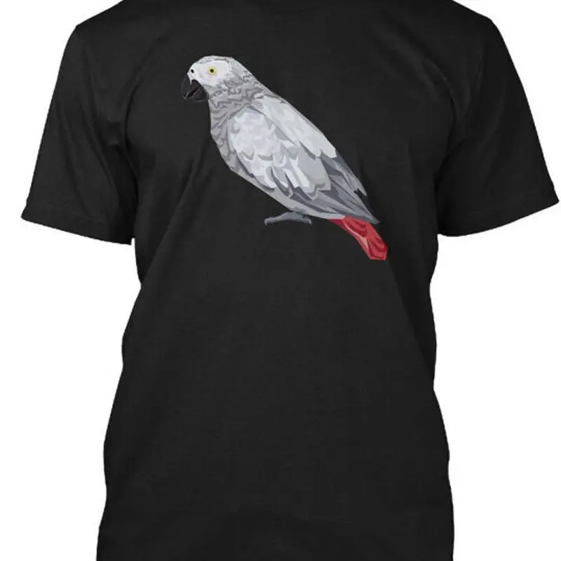 

Футболка с африканским серым попугаем, сделанная в США, от S до 5XL