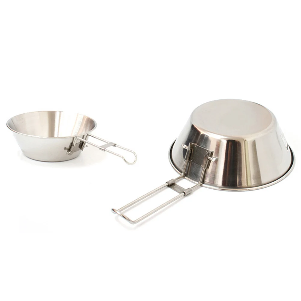 

Foldable Stainless Steel Bowl Camping Outdoor Lightweight Compact 304 Material Durable Practical Picnic Hiking Adventure Gift