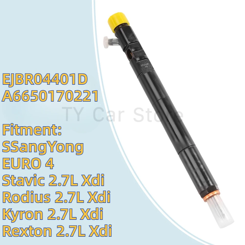 EJBR04401D A6650170221 New Diesel Fuel Injector For Ssangyong Kyron Rexton Roduis 2.7 XDI Euro 4 D27DT 2006-On