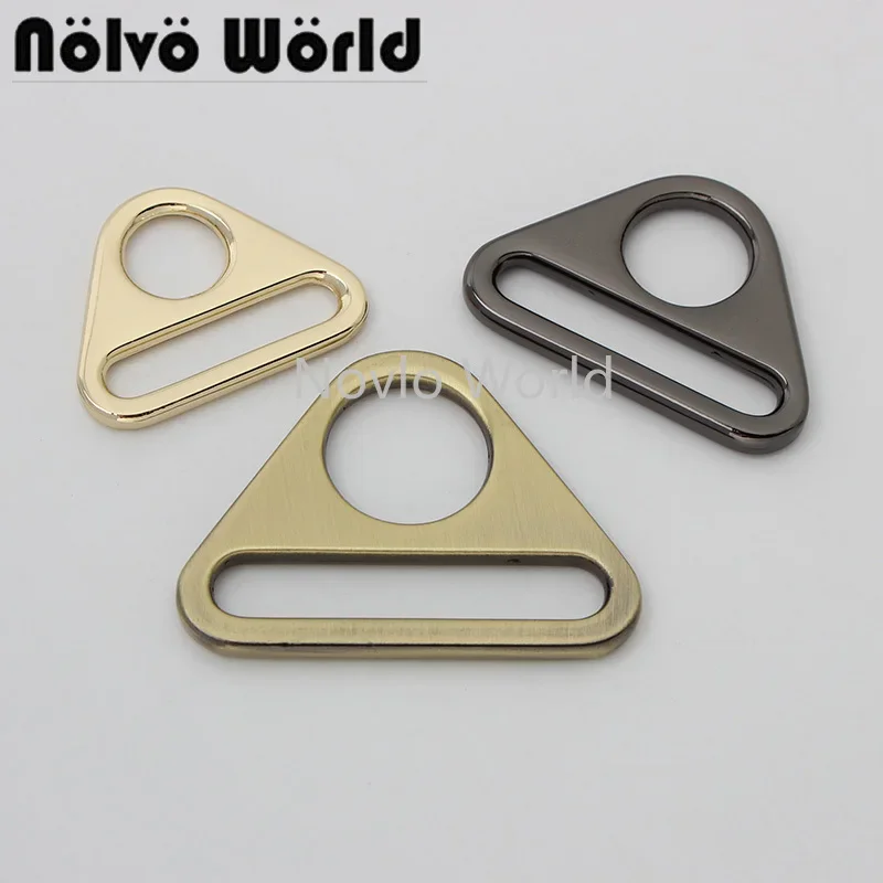 10-50pcs 3 size 26-32-38mm 3 sizes tri-angle shape handle connection buckle for purse strap chain bag accessories in bulk