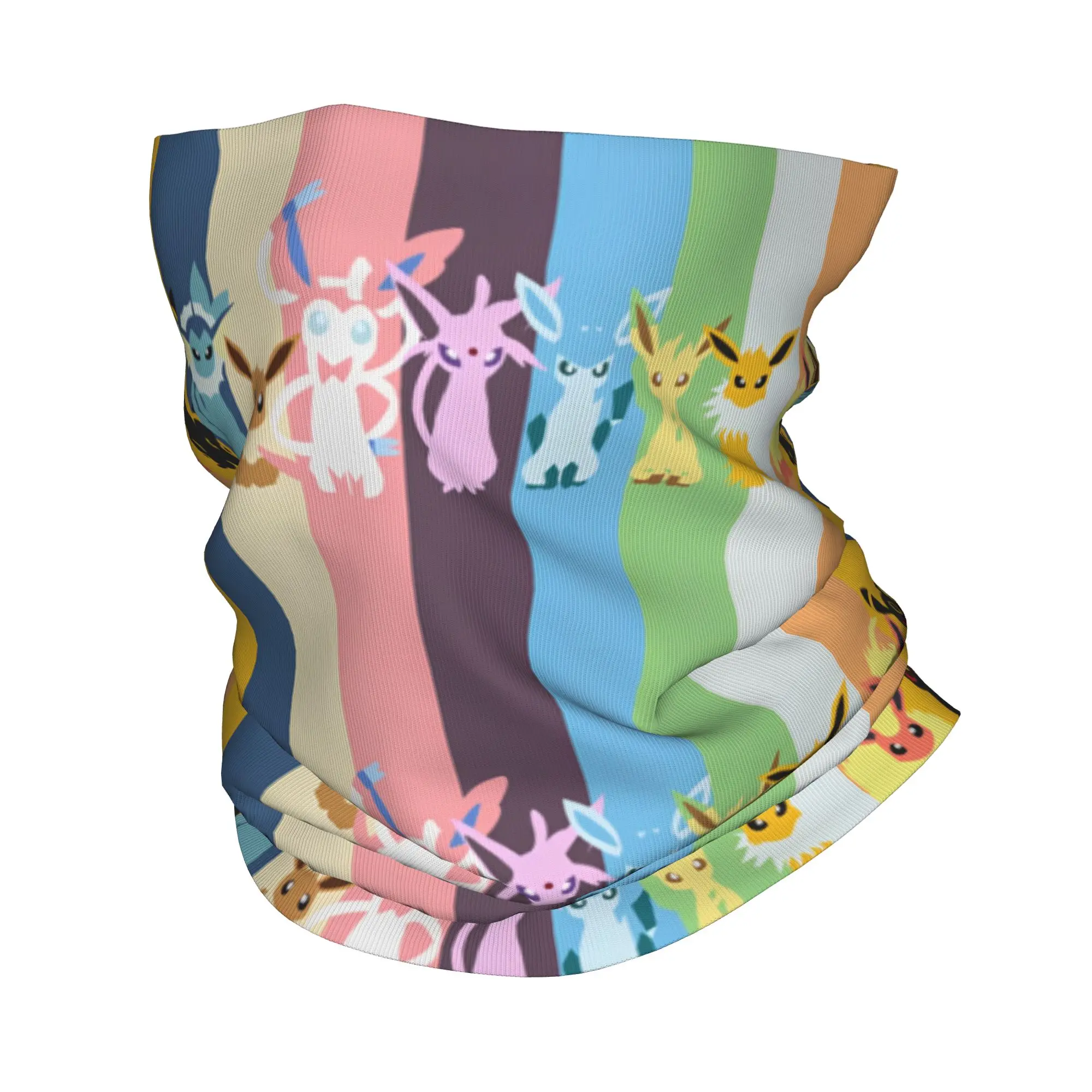 

Eeveelutions Eevee Japan Anime Poke-Mon Bandana Neck Gaiter Printed Face Scarf Multifunctional Face Mask for Men Women Adult