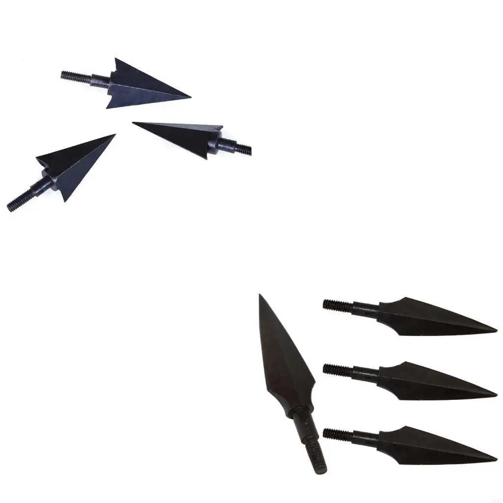 6Pcs Screw-in Arrows Head Arrows Tip Archerys Broadheads Traditional Archerys Arrowheads Arrows Head Point Tip