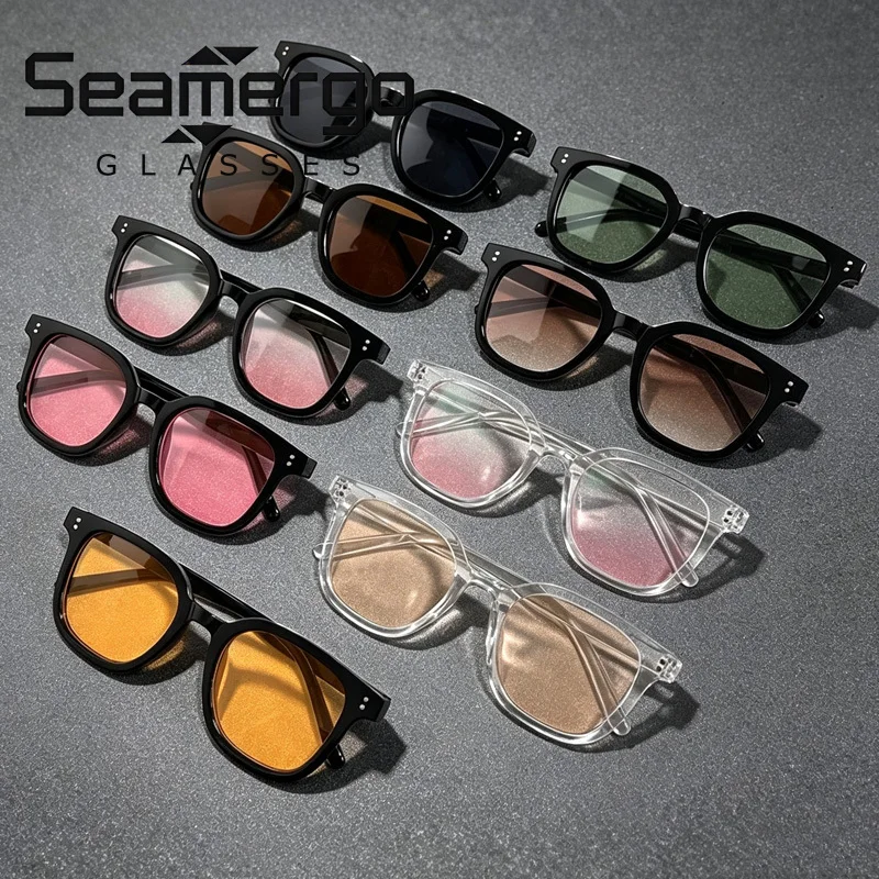 SEAMERGO Fashion UV400 Sunglasses Outdoor Driving Travel Blush Ultraviolet-proof Anti-blue Light Sun Glasses Street Photography