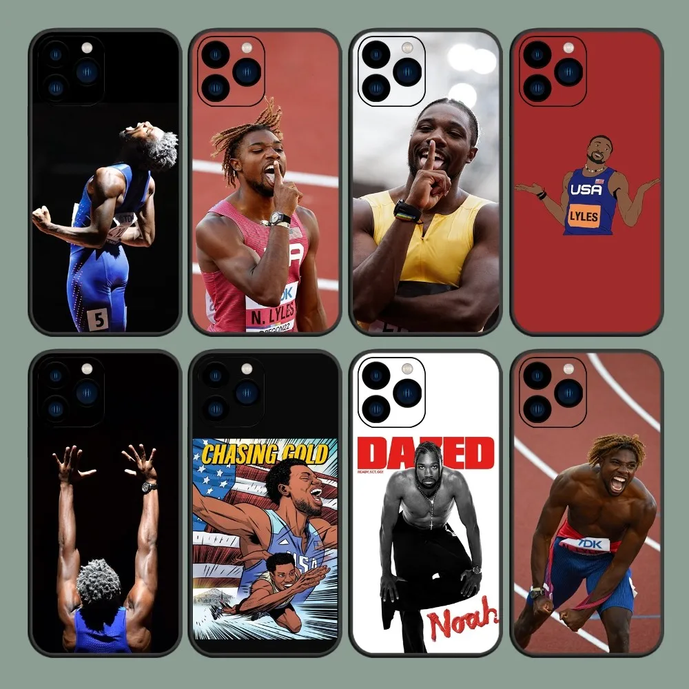 Noah L-Lyles Athletics 979 Phone Case For iPhone 8 11 12 13 14 15 Mini X XR XS PRO MAX Plus Cover