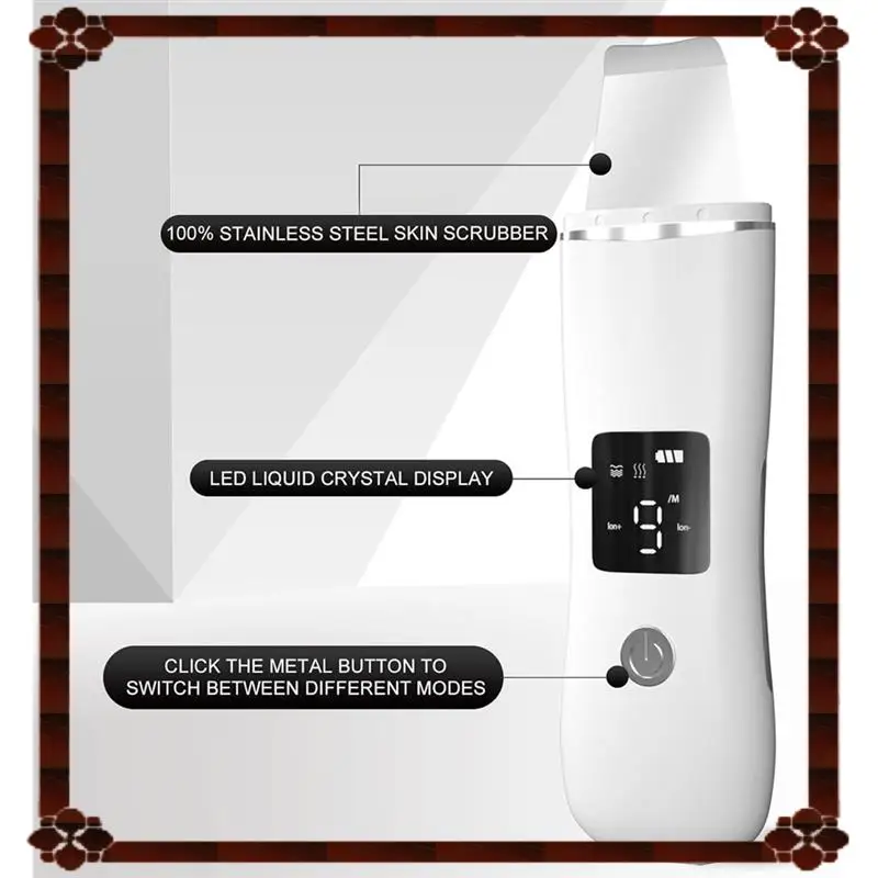 24-Hour Delivery Instrument Ultrasonic Facial Blackhead Resurfacing Machine, Beauty Cleansing Tool Ultrasonic Technology