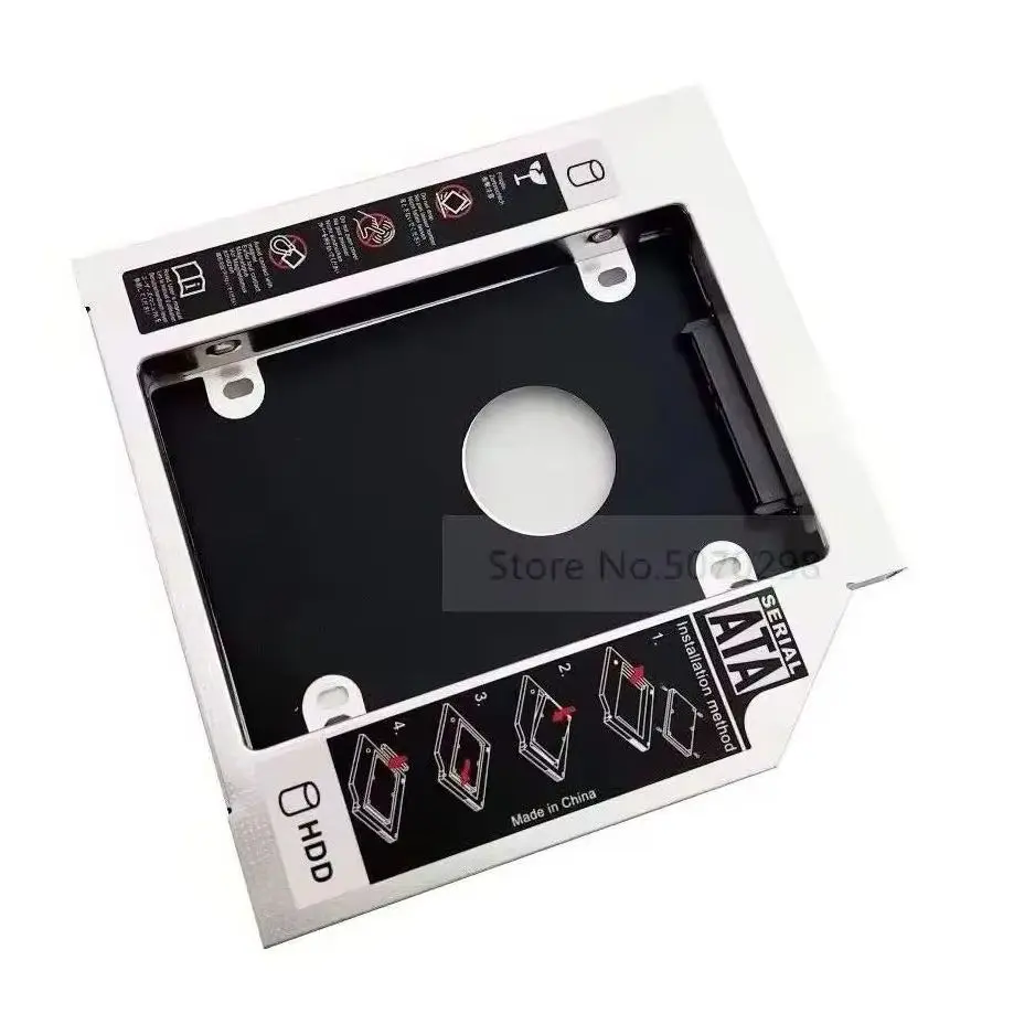2nd Secondary 2.5 SSD HDD Hard Drive Optical bay Caddy Frame Bracket for Dell E5400 E5410 E5420 E5500 E5510 E5520 E5430 E5530