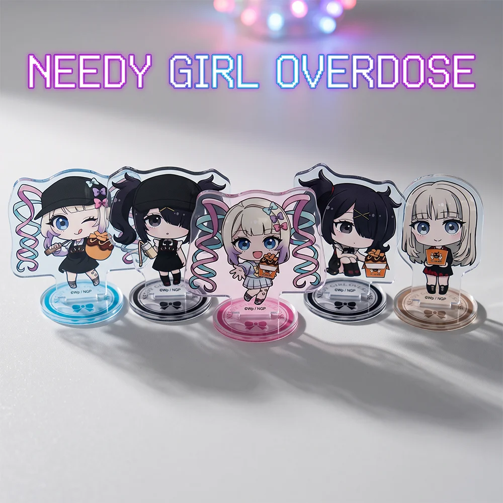 Anime NEEDY GIRL OVERDOSE Ame‑chan 10CM Double Sided Acrylic Stand Keychain Anime Stand Desktop Ornament Bag Pendant Fans Gift