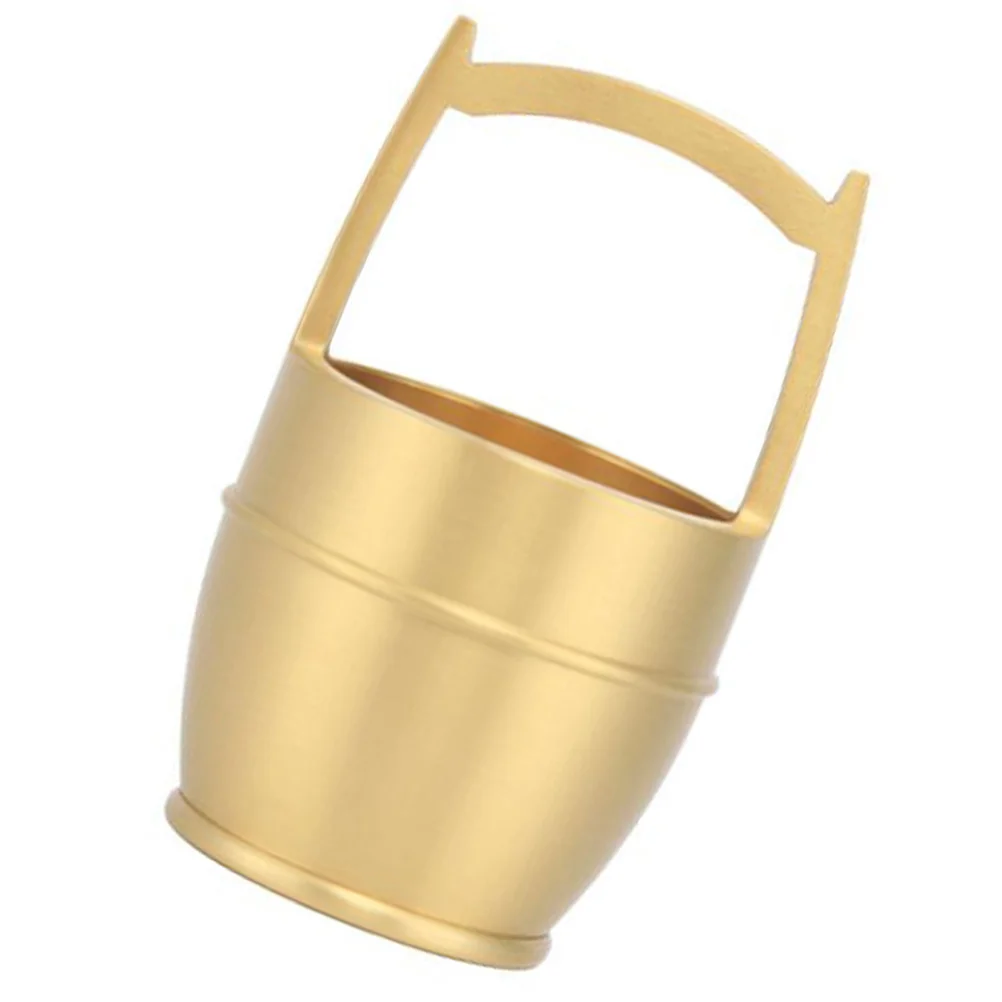 

1Pcs Pure Copper Mini Brass Bucket Home Desktop Ornament Office Small Brass Bucket Adornment Desktop Ornament Office Adornment