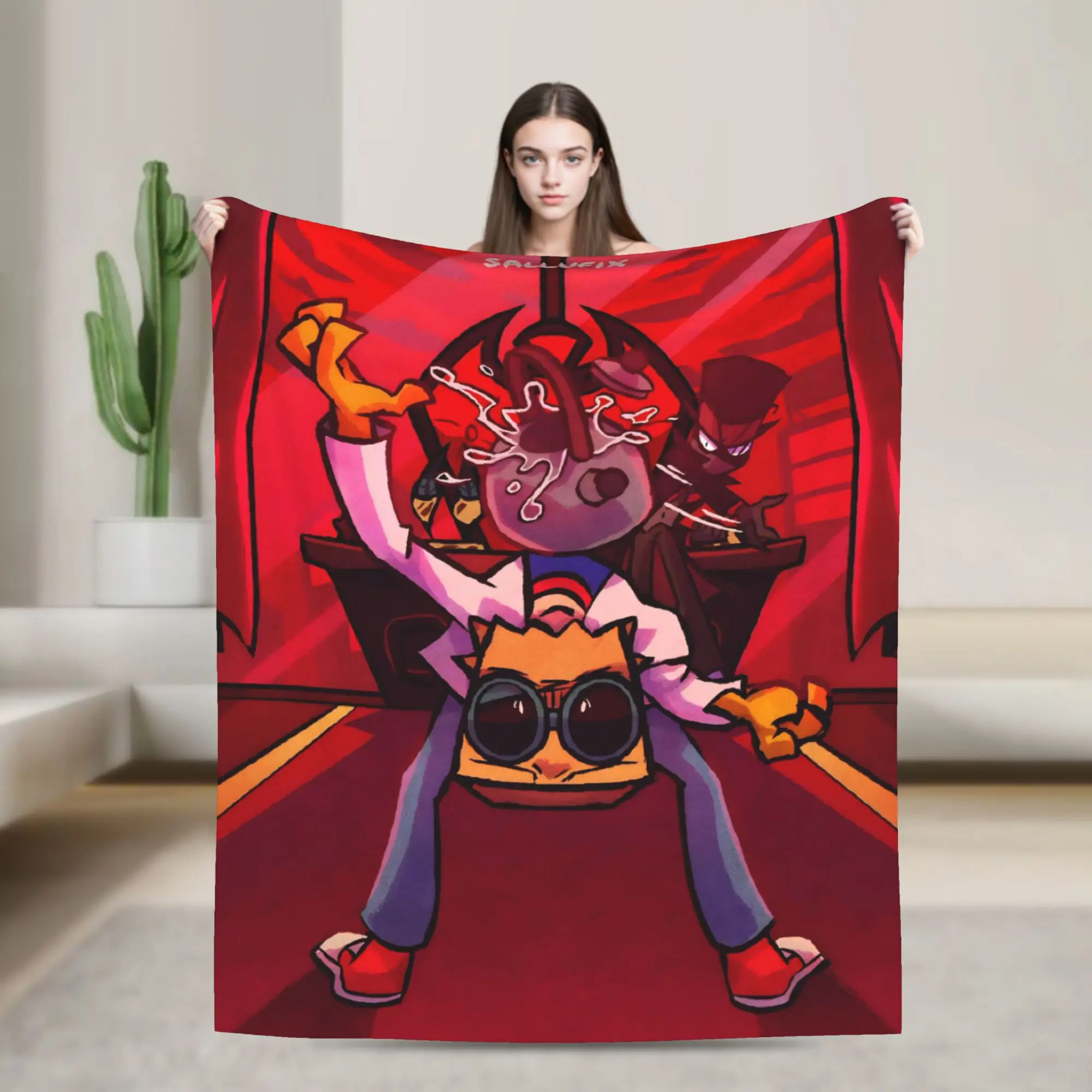 Cozy Villainous Comdy Blanket Merch Bed Decorative  Throws And Blankets Super Soft Coral Fleece Plush for Couch