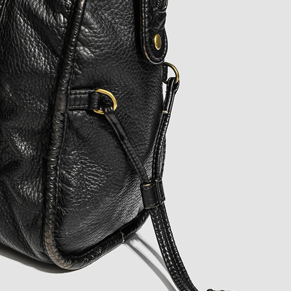 

Leather Retro Shoulder Bag for Women with Pockets Utility Handbags Shoulder Handbag Shopper Bag for Daily Use