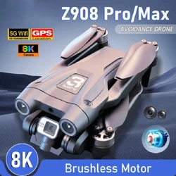 New Z908 Pro MAX Drone 8K Professional Dual Camera GPS FPV Brushless Motor Optical Flow Hovering Folding Quadcopter 10000M