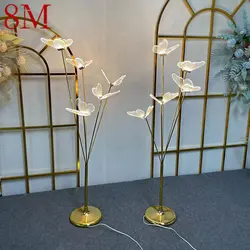 8M Modern Landscape Atmosphere Floor Lamp LED Creative Butterfly Standing Lights for Wedding Party Stage Background Decor