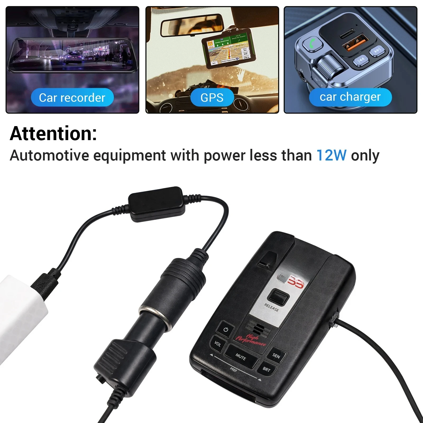 1pc 5V 2A USB To 12V Cigarette Lighter Socket USB Male to Female Cigarette Lighter Adapter Converter Car Electronics Accessories