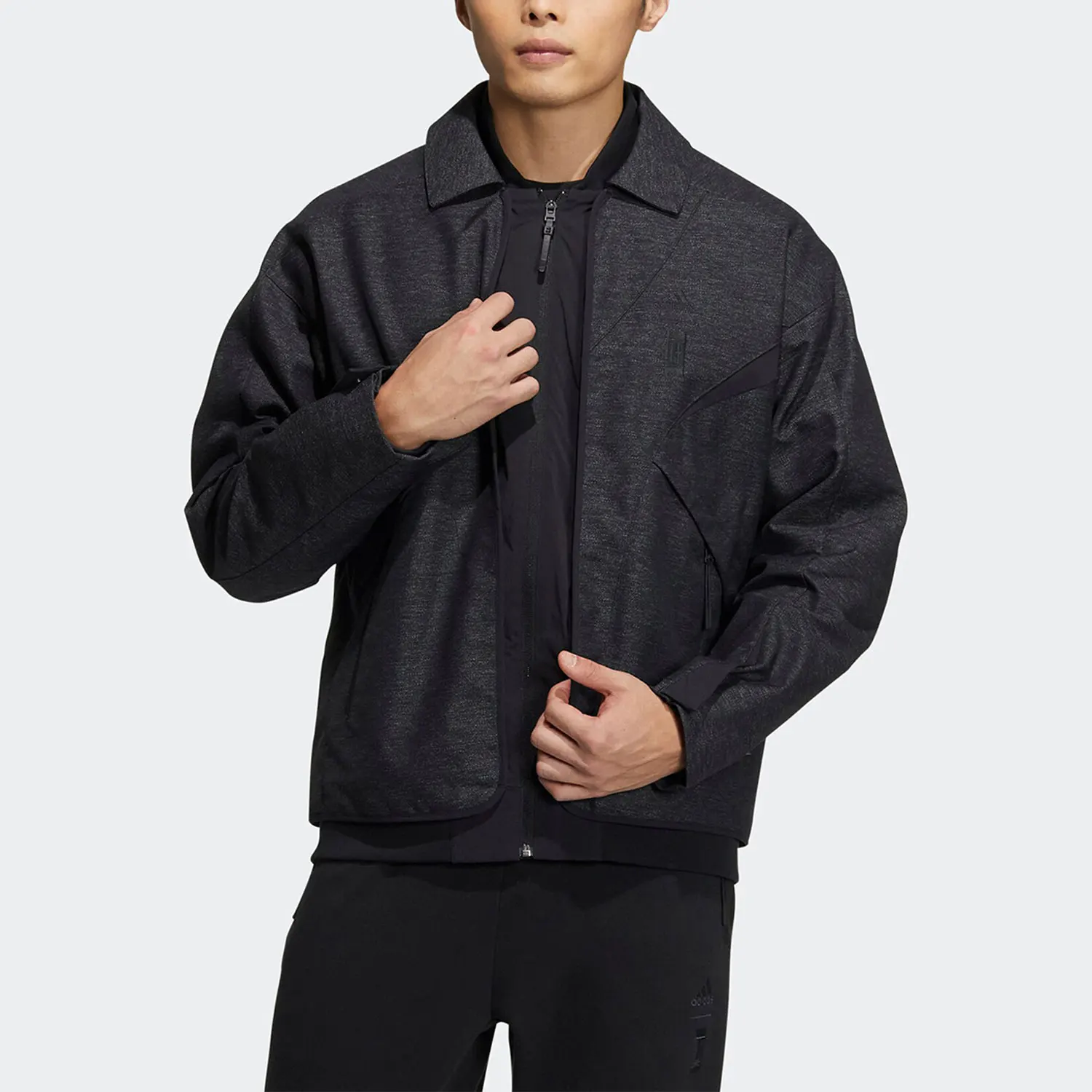 

Adidas genuine Men's Comfortable Zippered Collar Sport Casual Jacket HY5843