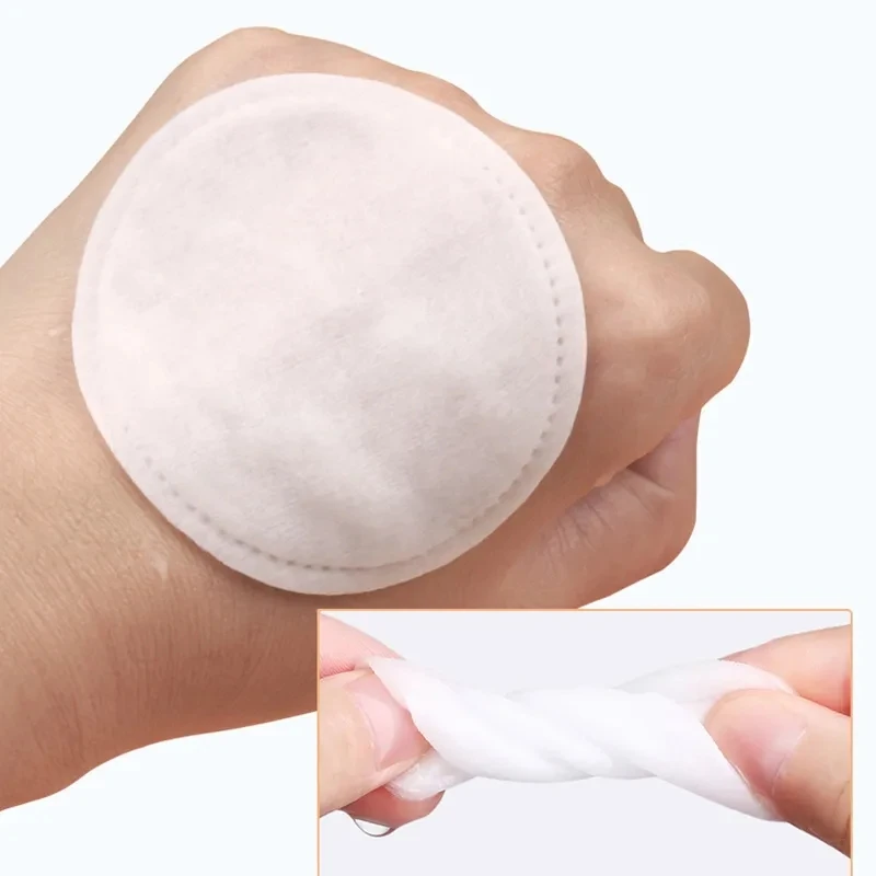 100 unids/pack Facial suave y transpirable almohadilla de algodón redonda maquillaje suave removedor de esmalte de uñas almohadillas de limpieza herramienta de eliminación diaria