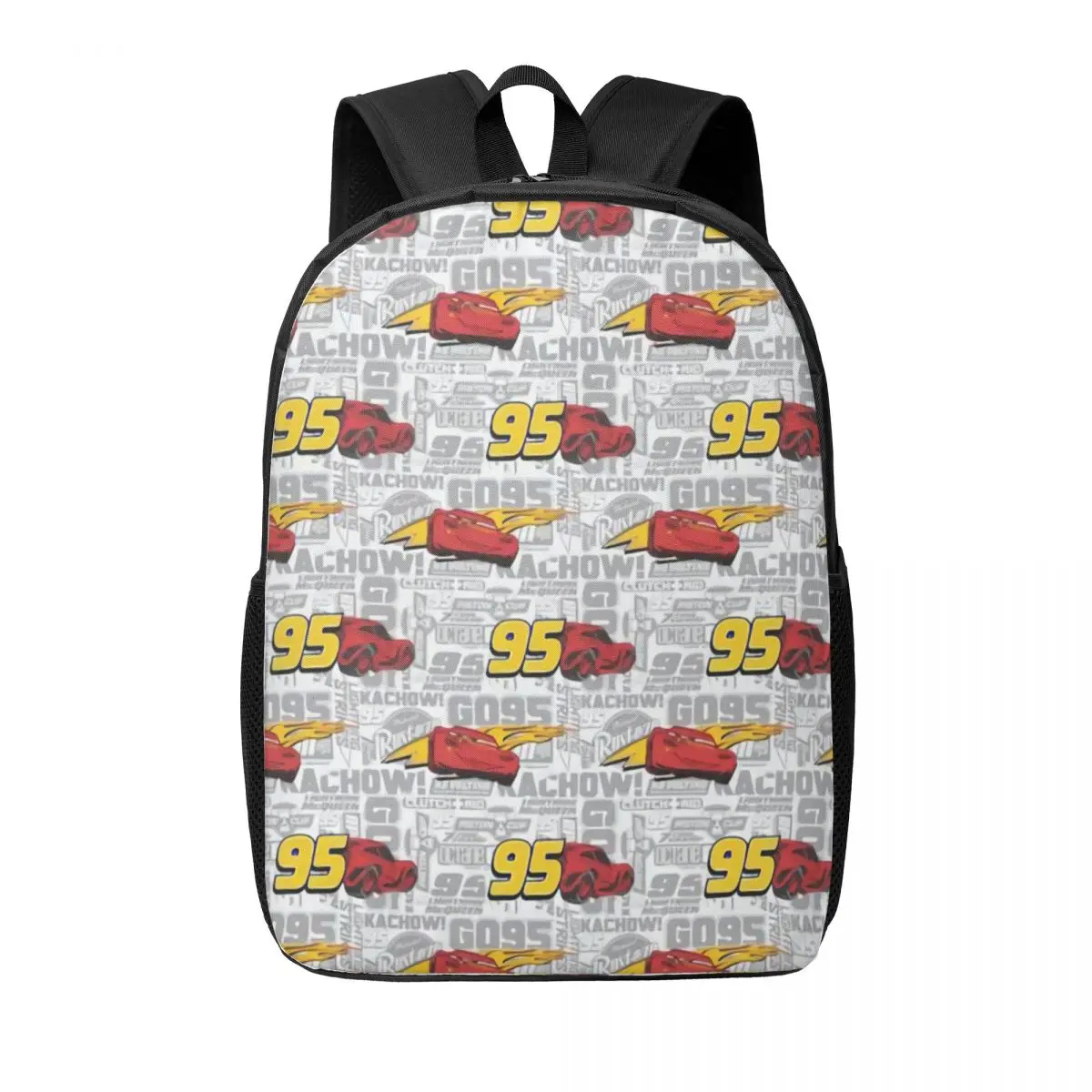 حقائب ظهر مخصصة لسيارة السباق Lightning McQueen 95 للبنين والبنات حقائب سفر للكلية والمدرسة للنساء والرجال تناسب كمبيوتر محمول مقاس 15 بوصة