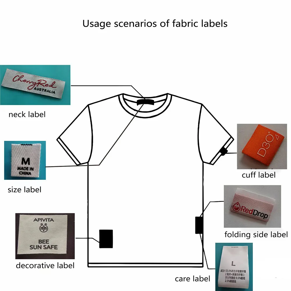 Custom High Density Damask Woven Labels, Premium Sew-on Clothing Tags for Jeans T-Shirts Garment Accessories Branding view 4