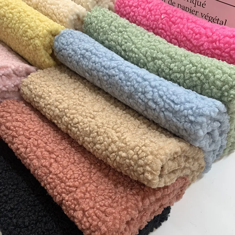 1 Piece of 150x50cm Teddy Plush New Fabric Soft Particle Plush 100% Polyester DIY Handmade Material Clothing Toy Lamb Wool Fabri - view 3