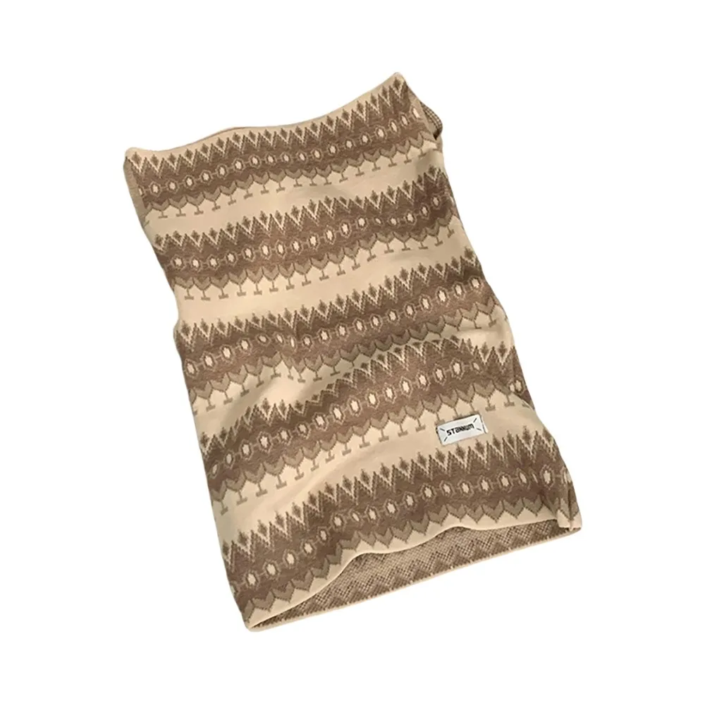 

Casual Leopard Print Winter Cycling Thermal Mask Flower Polka Point Earhook Neck Warmer Bow Stripes Pullover Cap Autumn