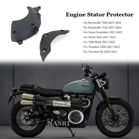 Bonneville T100 Black T120 Street Scrambler Twin Thruxton 1200 RS 용 오토바이 엔진 고정자 보호 케이스 슬라이더 플랩 커버