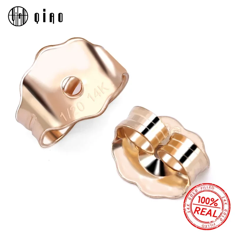 Ein Paar 14k Gold gefüllte Ohrringe Back Stopper Ohrstecker 5Größe Ohr Beitrag Muttern für DIY Ohrringe Stud Pin Caps Schmuckherstellung Zubehör