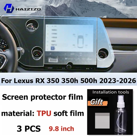 Для Lexus RX 350 350h 500h 2023-2026 ЖК-экран с защитой от отпечатков пальцев, матовая пленка из ТПУ, защитная пленка для автомобильного навигационного экрана, аксессуары