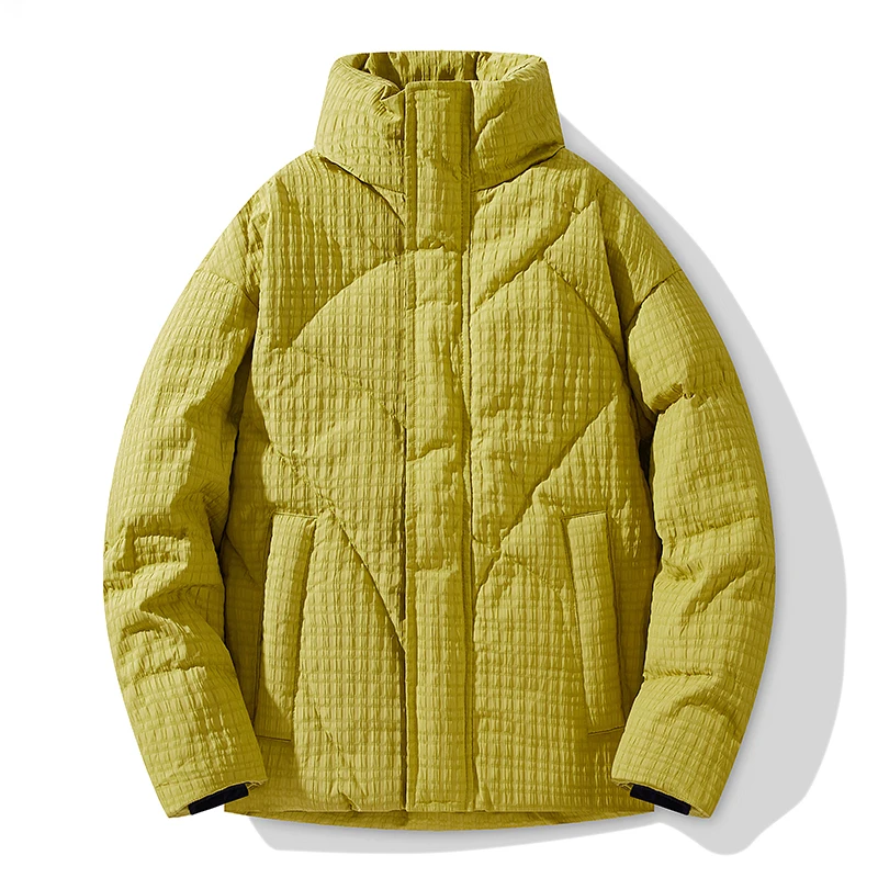 

New Winter Trendy Casual Business Youth Stand-up Collar Loose Windproof Couple Jacket Down Versatile Solid Color Jacket