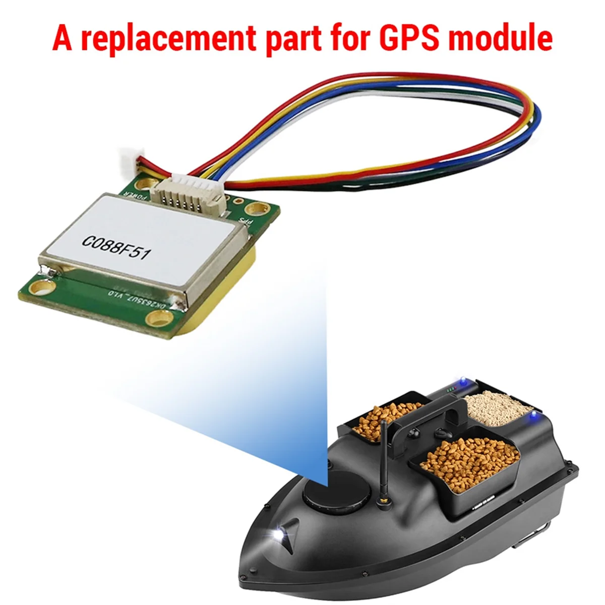 Outdoor Bait Boat GPS Module for GPS Fishing Boat R18 CTV18 V18 C118 Replacement Parts for Fishing Bait Boat