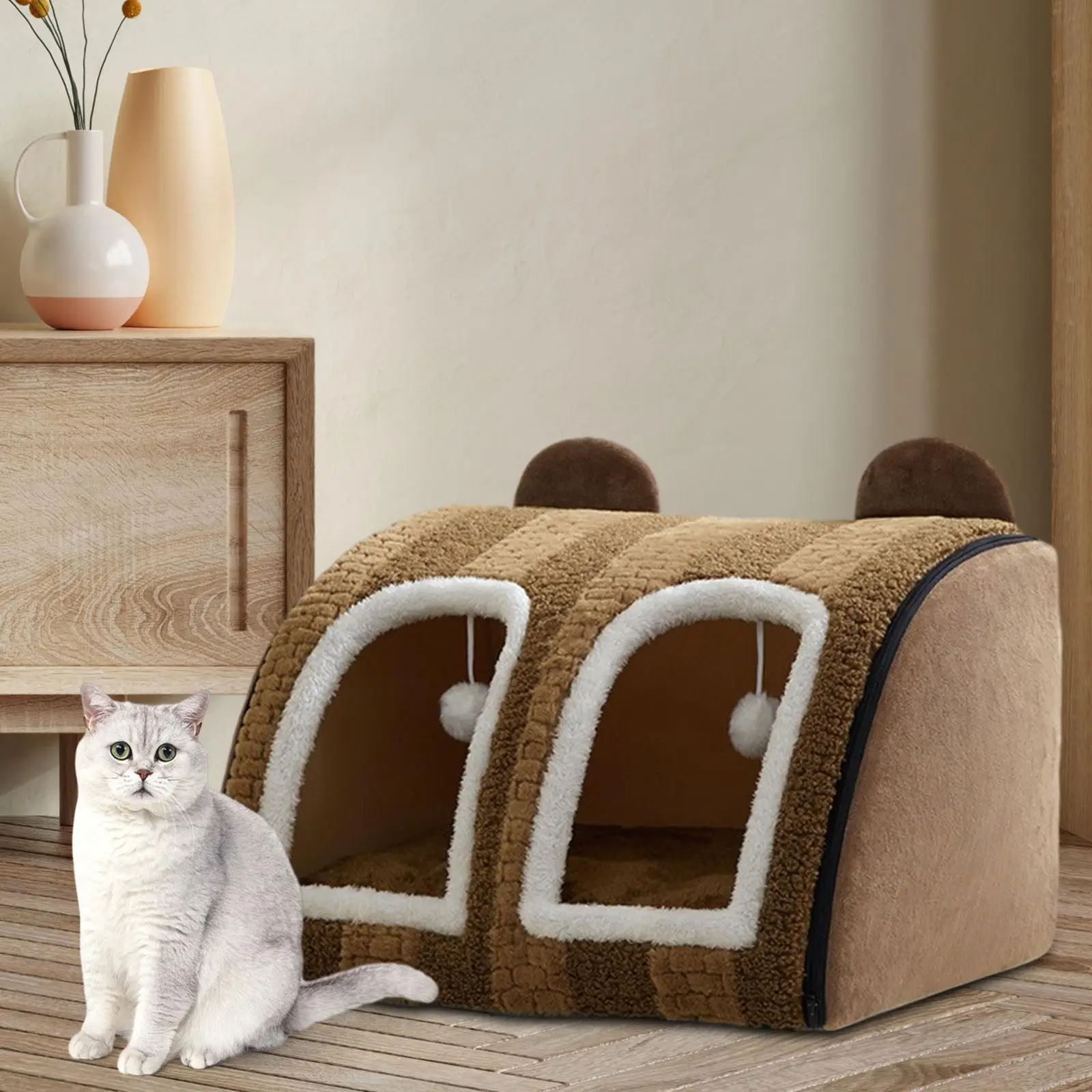 

Cute Cat House for Indoor Cats Cute Pet Cat Nest for Cats and Small Dogs