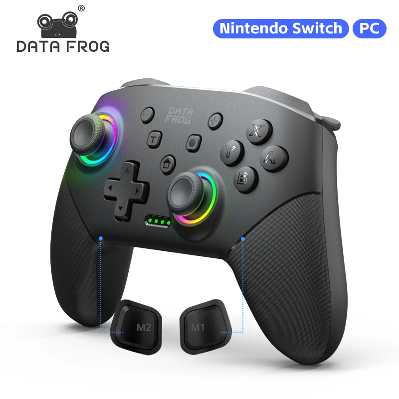 

DATA FROG Wireless Bluetooth RGB Controller For Switch/Switch Lite Wireless Game Controller For Nintendo Switch OLED Gamepad