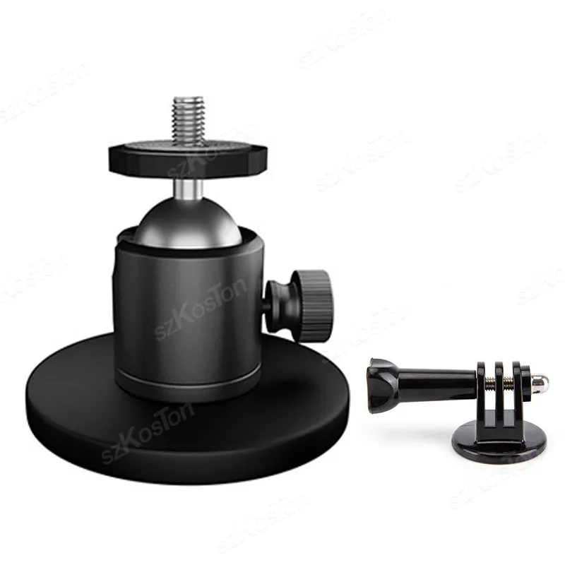 

Magnetic Action Camera Suction Cup Mount Bracket with 1/4" Screw 360° Ballhead for Gopro Insta360 Smartphone Fill Light Stand
