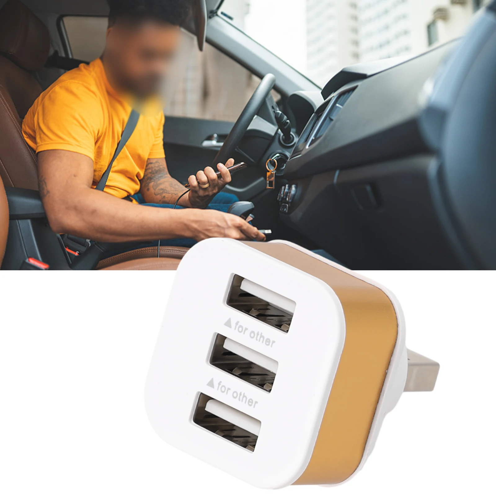 3 Port USB Hub Adapter with USB 2 0 Slots Designed for Multiple Device Charging Compact and Portable USB Extender